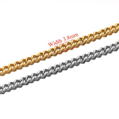 Diamond-Cut Curb Chain Fabric – 3.5 mm