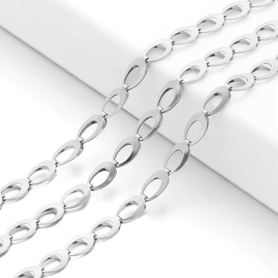 Fine chain with oval eyelets surgical steel