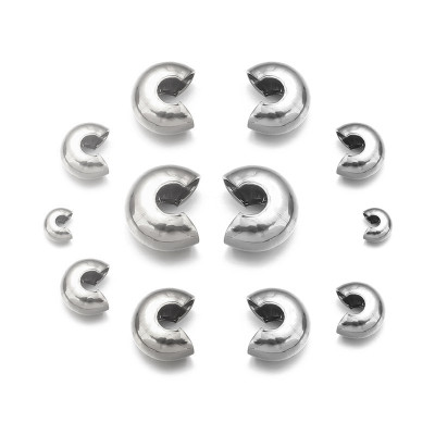 Crimp seed beads 3mm surgical steel 3 color variants