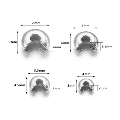 Zamačkávací rokail chirurgická ocel Zzlatá galvanizace