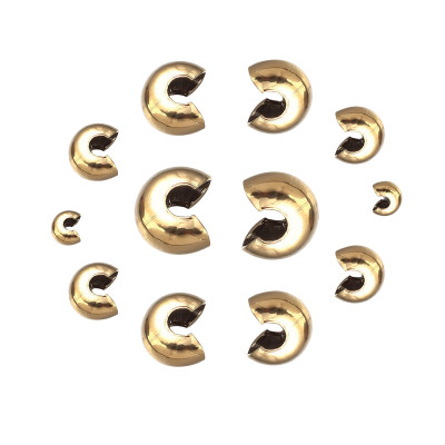 Zamačkávací rokail chirurgická ocel zlatá galvanizace