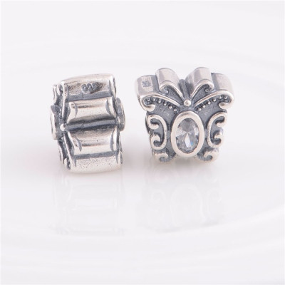 Bead AG 925 bow tie with Crystal stone