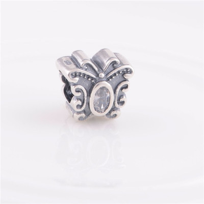 Korálek AG 925/1000 motýlek s kamenem Crystal