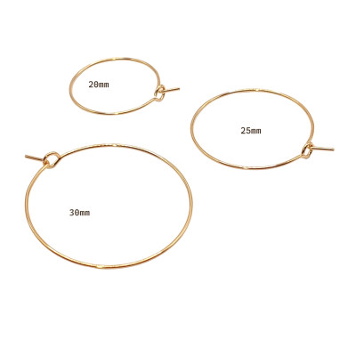 Hoop earrings with vertical or horizontal eyelet