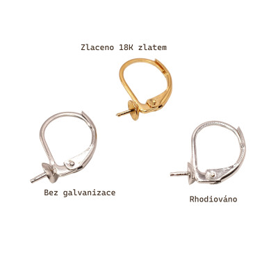 Earrings with stem for sticking, surgical steel