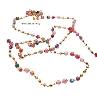 Řetízek s barevnými korálky chirurgická ocel dvě varianty