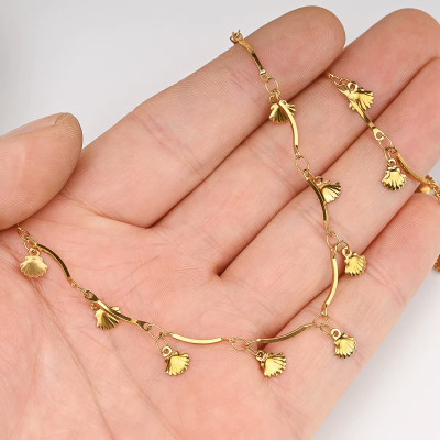 Connector Chain with Shell Charms – 304 Stainless Steel