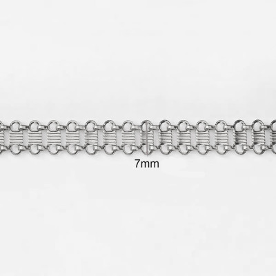 Flat ribbon-style chain stainless steel 304