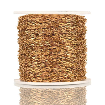 Diamond-Cut Oval Link Stainless Steel 304