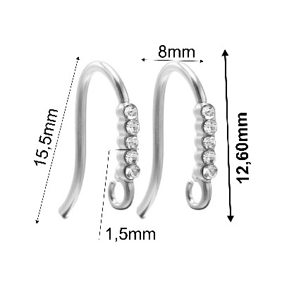 Stainless Steel Hook Earwire  304