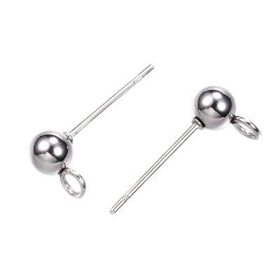 Puzeta s kuličkou a očkem 4mm chirurgická ocel 304