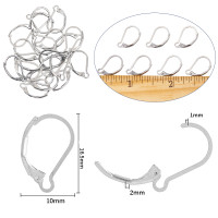 304 Stainless Steel Lever Back Earring Wires