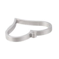 Heart mold shaped in two color combinations surgical steel 304