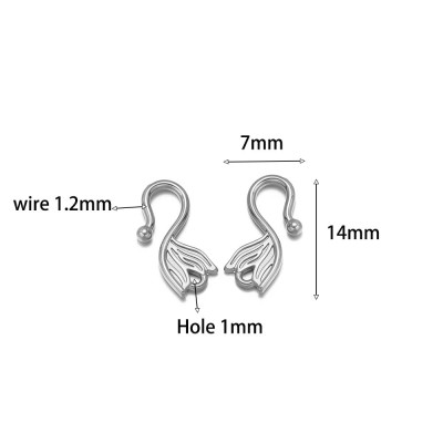 Tulip hook clasp for necklace