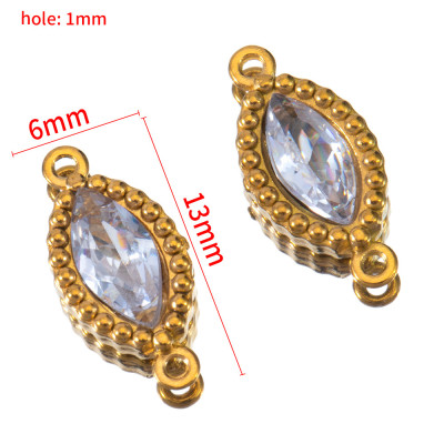 Konektor s barevným kamenem chirurgická ocel