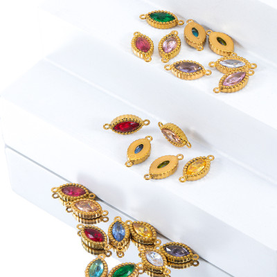 Konektor s barevným kamenem chirurgická ocel