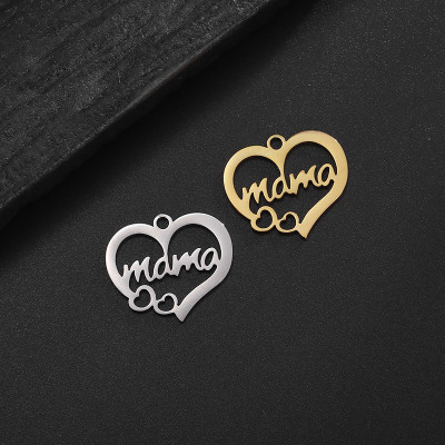 Přívěsek srdíčko s nápisem Mama chirurgická ocel