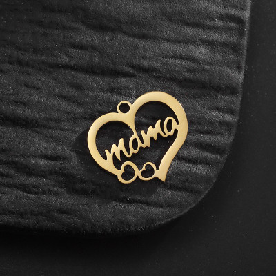 Přívěsek srdíčko s nápisem Mama chirurgická ocel
