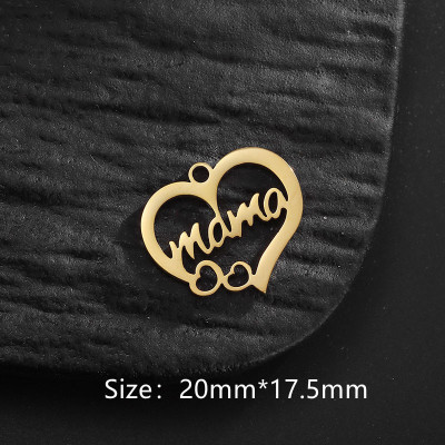 Přívěsek srdíčko s nápisem Mama chirurgická ocel