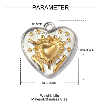 Přívěsek srdíčko nerezová ocel 304