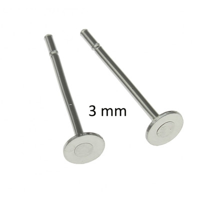 Puseta s ploškou 3mm z chirurgické oceli