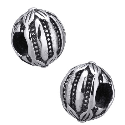 Bead with flower of surgical steel