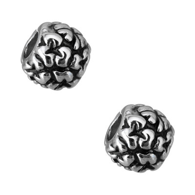 Large bead with surgical steel