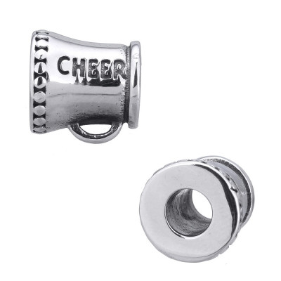 Bead with a mug with the inscription CHEER made of surgical steel