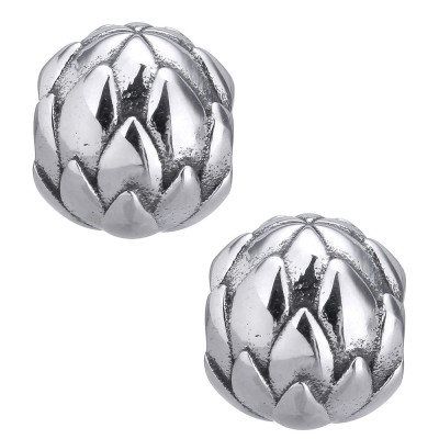 Surgical steel pineapple bead