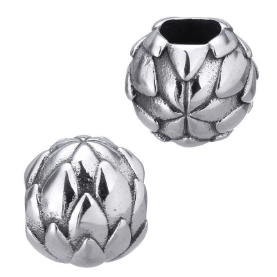 Surgical steel pineapple bead