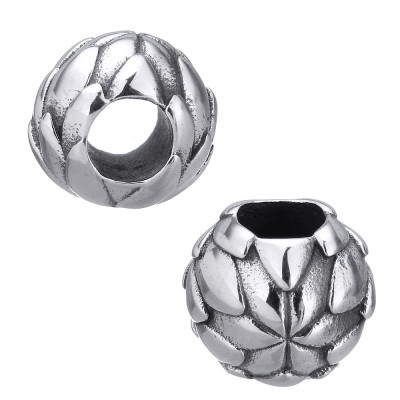 Surgical steel pineapple bead