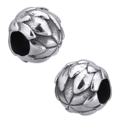 Surgical steel pineapple bead