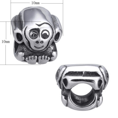 A cute little surgical steel bead with a big thread