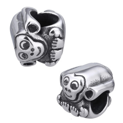 A cute little surgical steel bead with a big thread