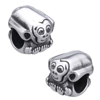 A cute little surgical steel bead with a big thread