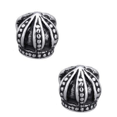 Bead with a large thread, crown of surgical steel