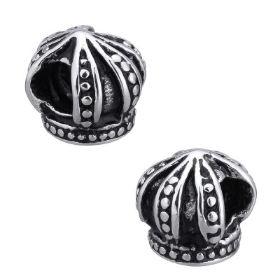 Bead with a large thread, crown of surgical steel