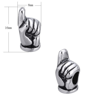 Bead raised finger of surgical steel