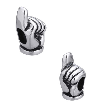 Bead raised finger of surgical steel