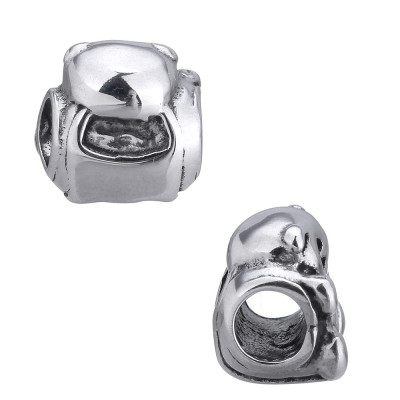 Surgical steel panda teddy bear bead