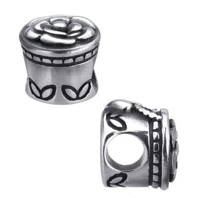 Bead box for jewelry made of surgical steel