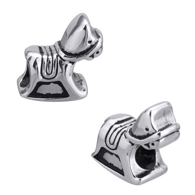 Bead rocking horse of surgical steel