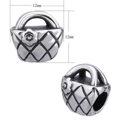 Bead shopping basket made of surgical steel