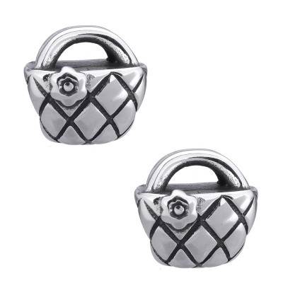 Bead shopping basket made of surgical steel