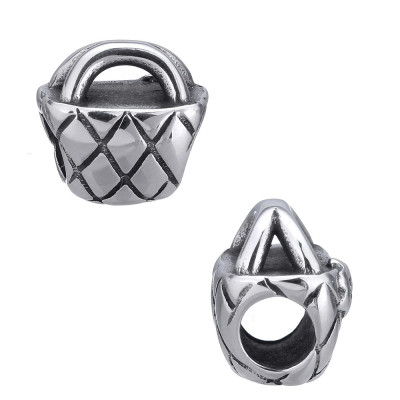 Bead shopping basket made of surgical steel