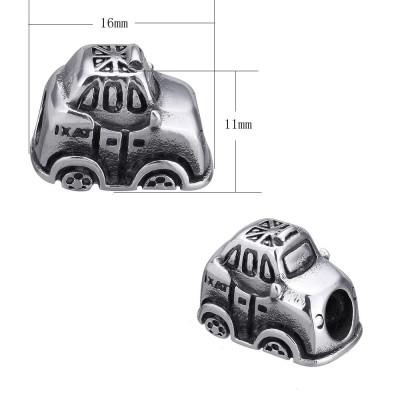 Bead toy car made of surgical steel