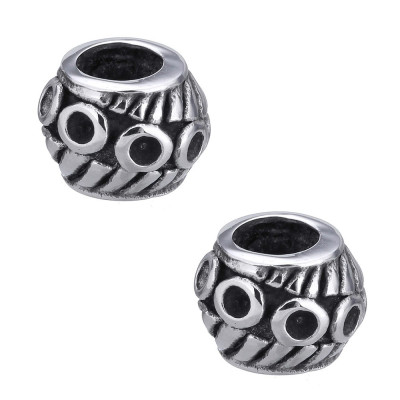 Large bead with surgical steel