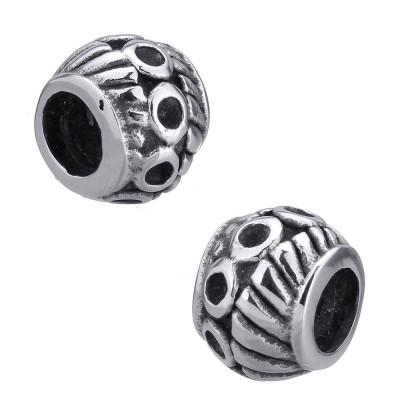 Large bead with surgical steel