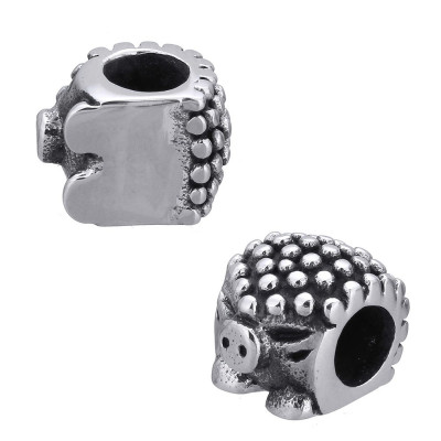 Hedgehog shaped surgical steel bead