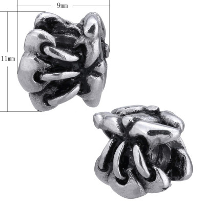 Bead paw with claws of surgical steel